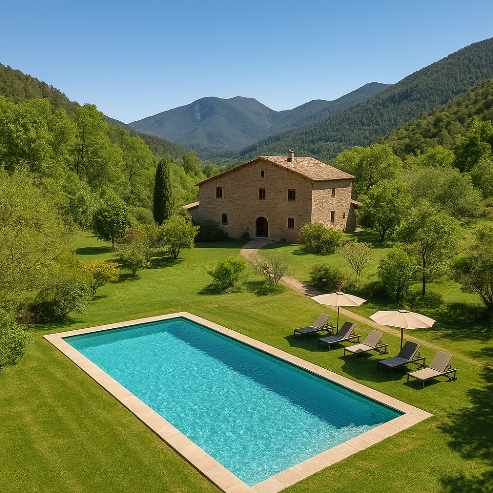 Empieza la temporada de piscina en la Masía del Pati de Borredà: naturaleza y confort integrados